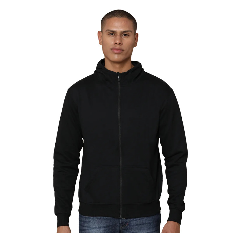 Classic Black Zipper Hoodie