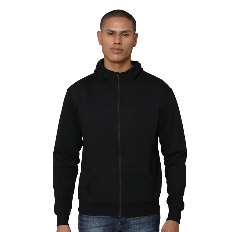 Classic Black Zipper Hoodie