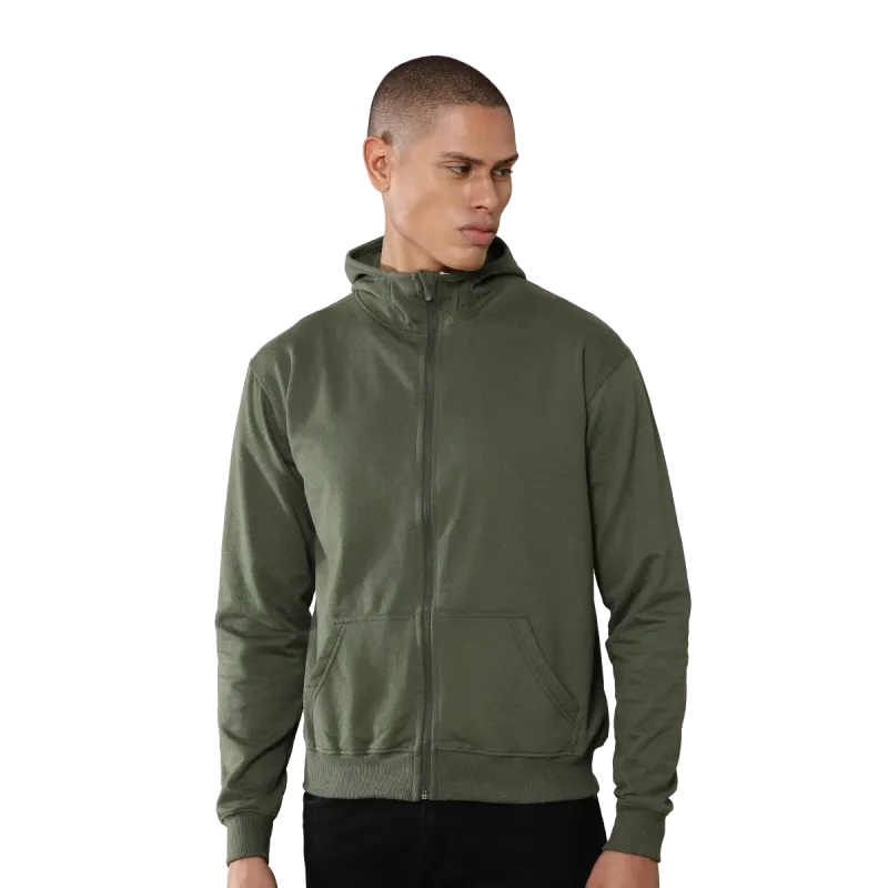 Olive Rush Zipper Hoodie