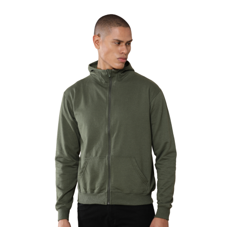 Olive Rush Zipper Hoodie