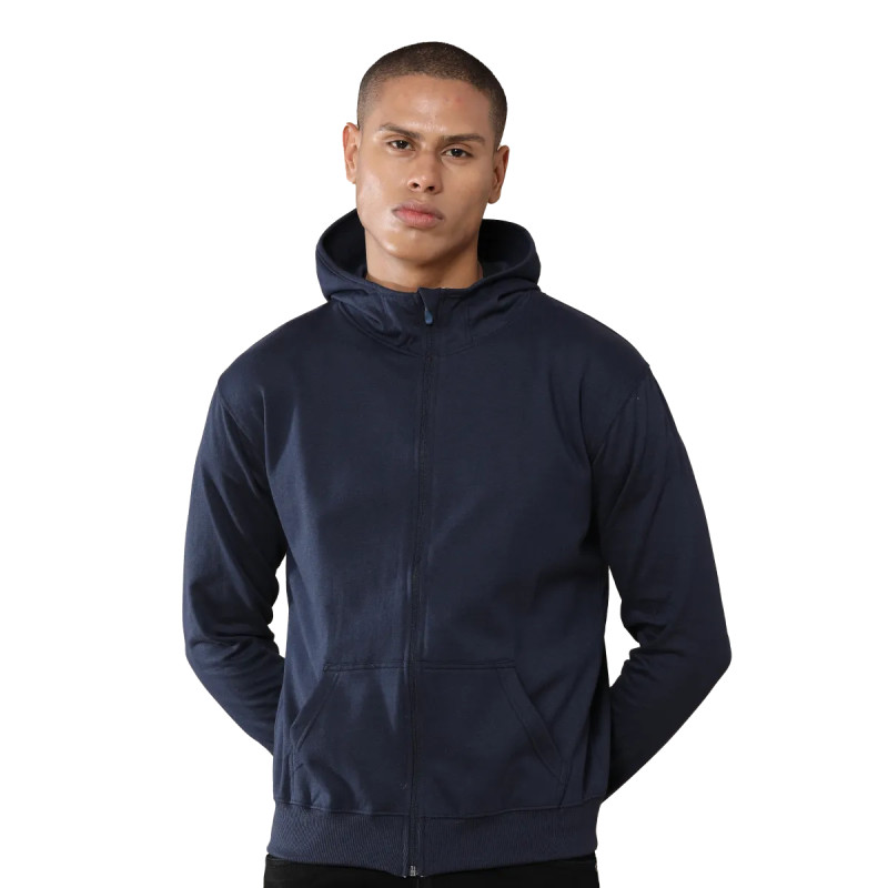 Midnight Navy  Zipper Hoodie