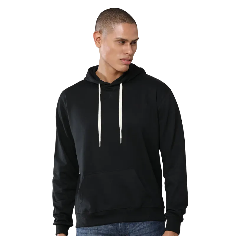 Classic Black Optiknit Hoodie