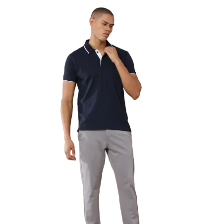 Midnight Navy Jacquard Polo