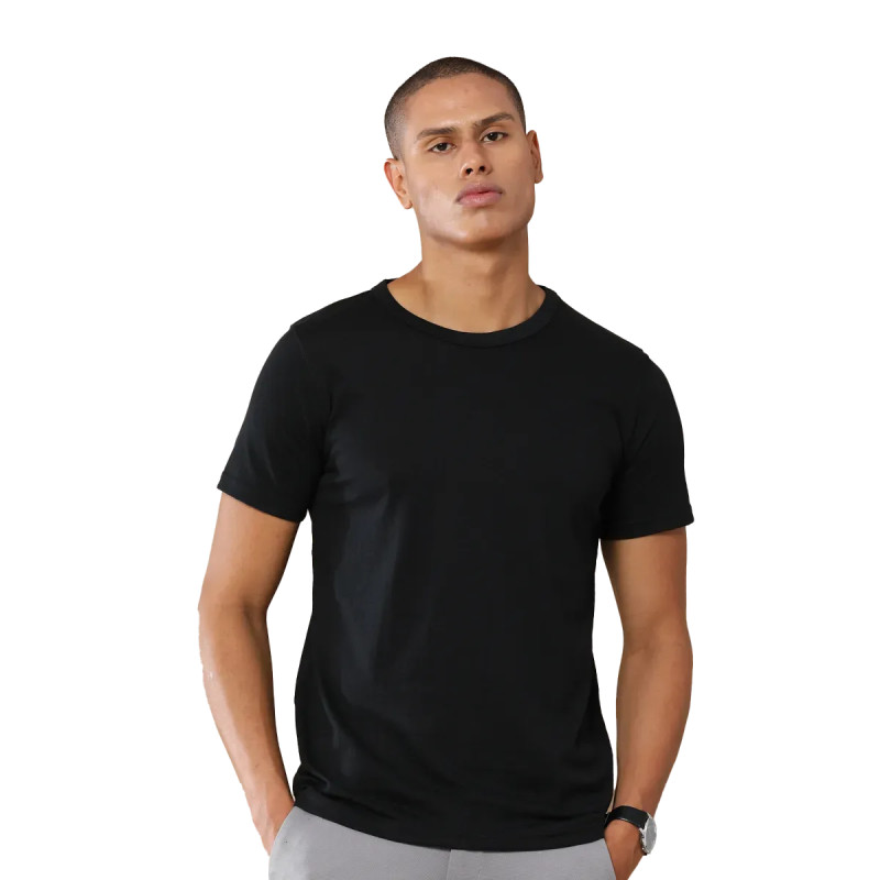 Classic Black Sustainable Crew Neck