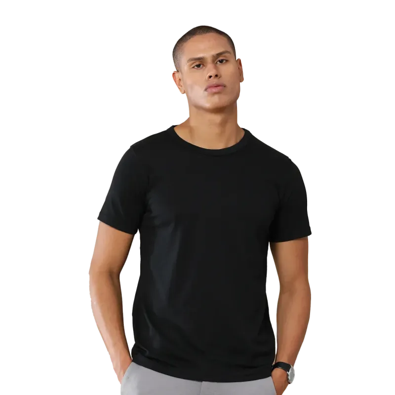 Classic Black Sustainable Crew Neck