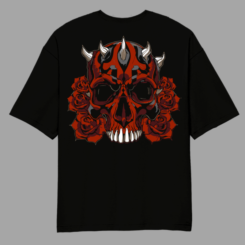 Red Skull Oversized T-Shirt