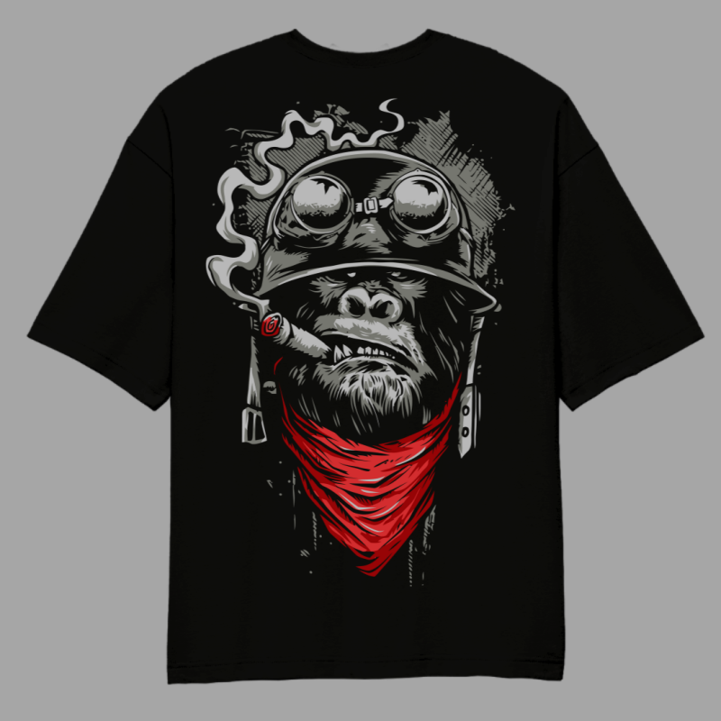 Smoking Gorillas Oversized T-Shirt