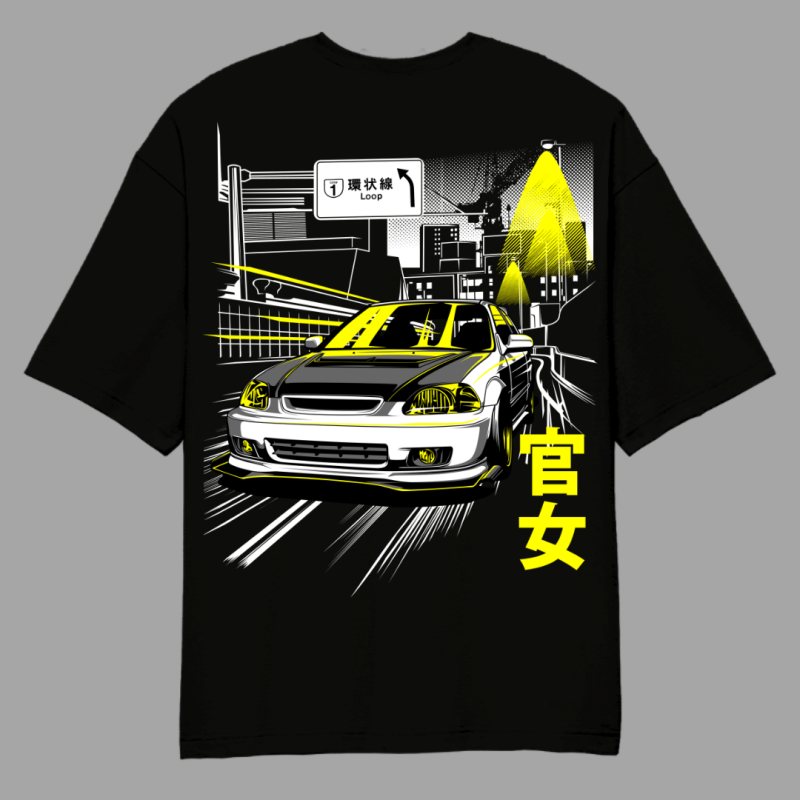 Honda Civic Kanjo Oversized T-Shirt