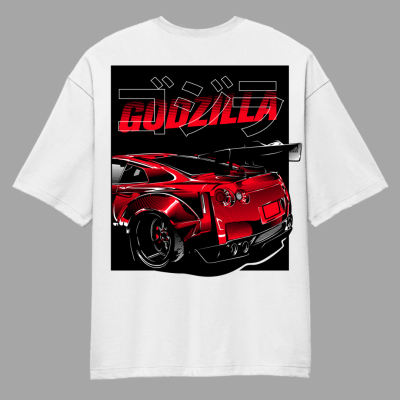 Godzilla Nissan Gt-R Oversized T-Shirt