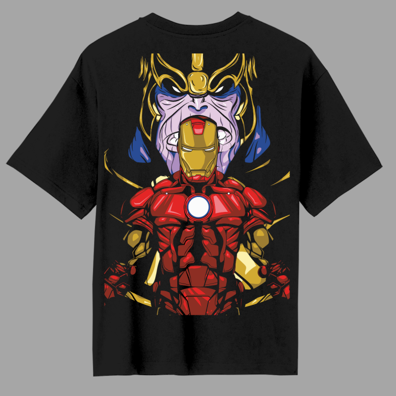 Thanos And Iron Man Oversized T-Shirt