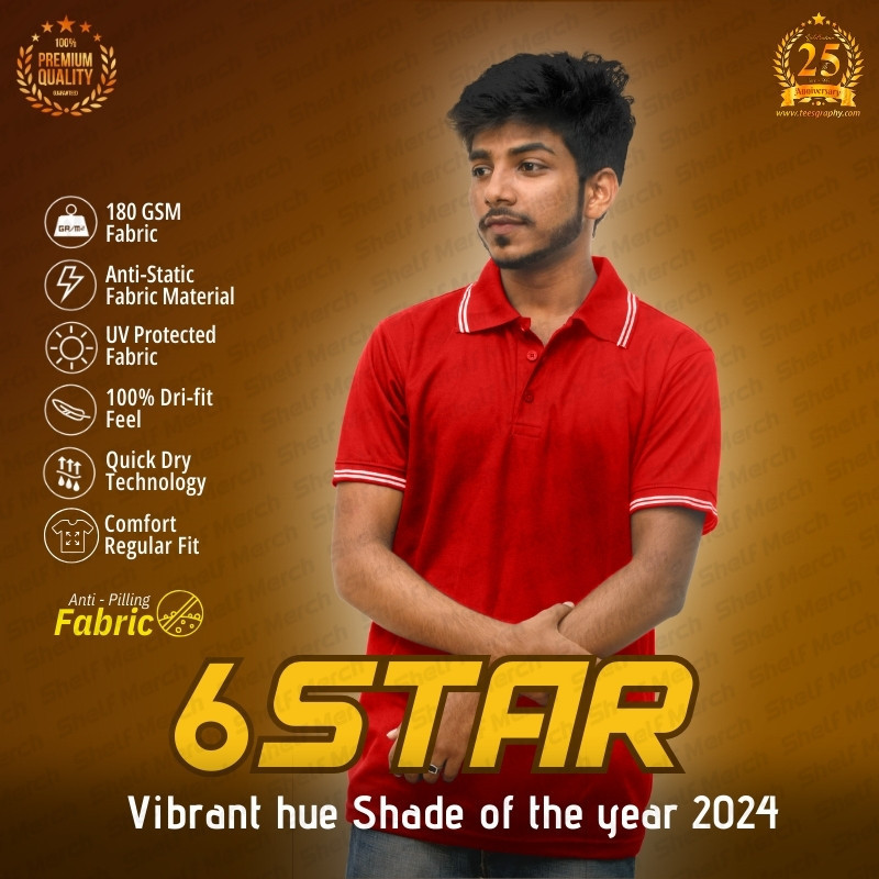 Customized 6-Star Polo T-shirt