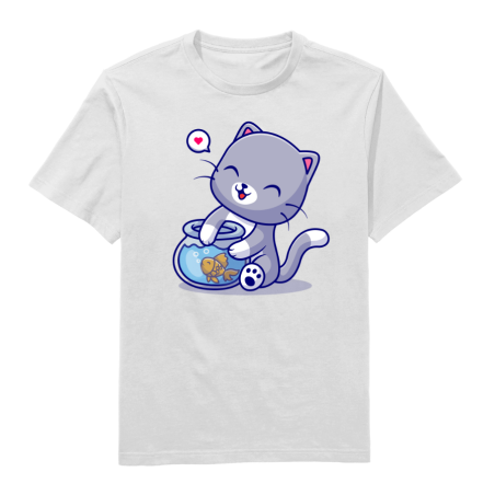 Lovely kitty Round Neck T-Shirt