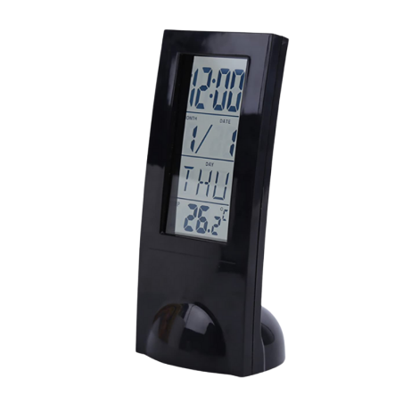 Digital table clock alarm with snooze