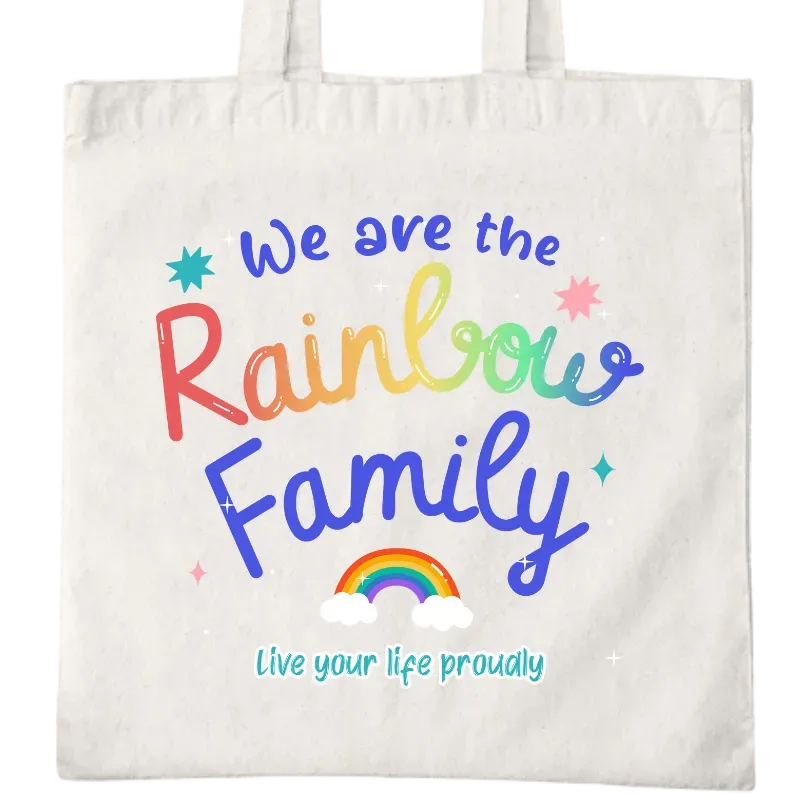 We Are The Rainbow Family Tote Bag