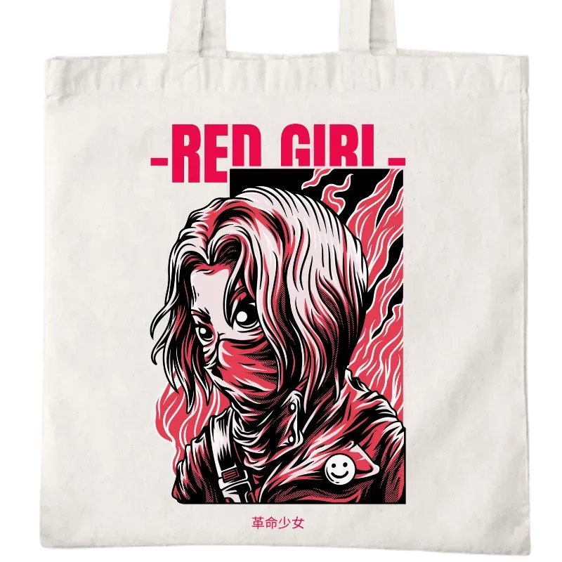 Red Girl Tote Bag