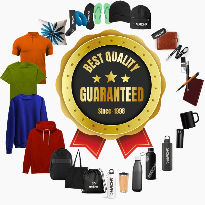 A variety of products surrounded by a "Best Quality Guaranteed" badge.